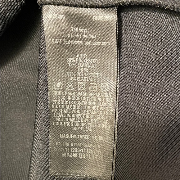 Weekend Ted Baker Elegant Black Mini Dress Size 2 - Picture 5 of 5